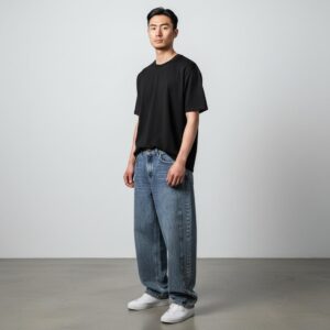 Jean baggy liso lavado con doble costura | Pantalones | ACID | Fesera La Plata | La Plata, Argentina