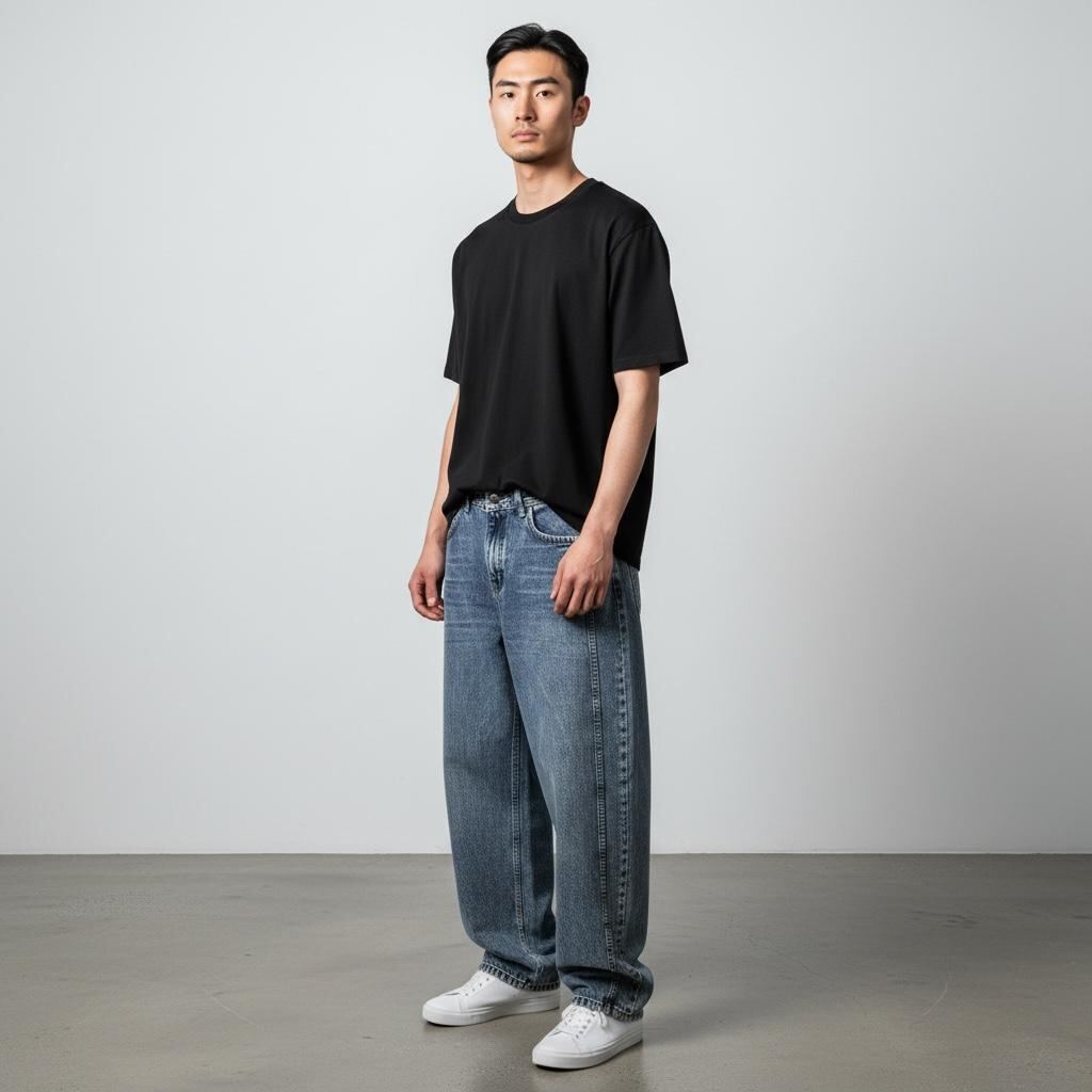 Jean baggy liso lavado con doble costura | Pantalones | ACID | Fesera La Plata | La Plata, Argentina