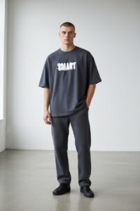 remera estampada de algodón peinado “smart“ | Remeras | Negro, arena | Fesera La Plata | La Plata, Argentina