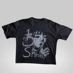 remera corte boxy de algodon estampado | Remeras | Negro | Fesera La Plata | La Plata, Argentina