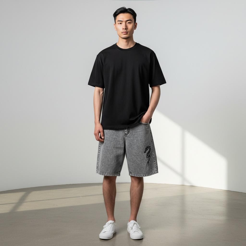 Bermuda Bordado “DRAGON” | Bermudas | GRIS | Fesera La Plata | La Plata, Argentina