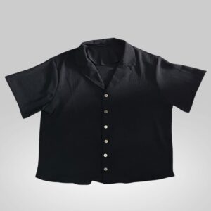 Camisa de tela crepé | Camisas | Negro, Blanco | Fesera La Plata | La Plata, Argentina