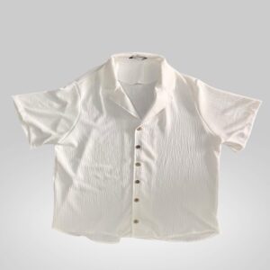 Camisa de tela crepé | Camisas | Negro, Blanco | Fesera La Plata | La Plata, Argentina