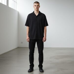 Camisa Tejida de hilo | Camisas | NEGRO, NATURAL | Fesera La Plata | La Plata, Argentina