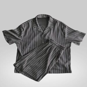Conjunto de Lino a rayas | Conjuntos | GRIS | Fesera La Plata | La Plata, Argentina