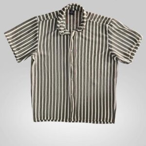 Camisa tejida de hilo verde a rayas | Camisas | VERDE | Fesera La Plata | La Plata, Argentina