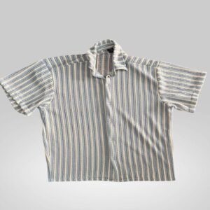 Camisa tejida de hilo celeste a rayas. | Camisas | CELESTE | Fesera La Plata | La Plata, Argentina