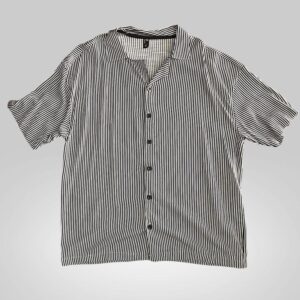 Camisa a rayas de lino negra. | Camisas | NEGRO | Fesera La Plata | La Plata, Argentina