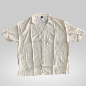 Camisa a rayas de lino crema. | Camisas | CREMA | Fesera La Plata | La Plata, Argentina