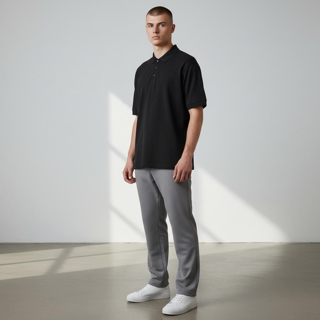 Chomba lisa de piqué. | Remeras | NEGRO, ARENA | Fesera La Plata | La Plata, Argentina