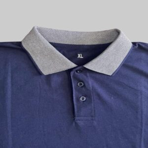 Chomba lisa de algodón. | Remeras | AZUL, CREMA | Fesera La Plata | La Plata, Argentina