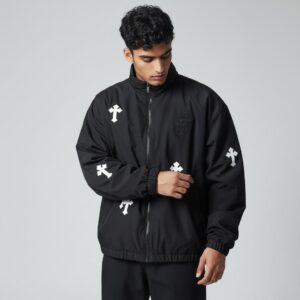 Campera estilo chaqueta negra estampada | Camperas | NEGRO | Fesera La Plata | La Plata, Argentina