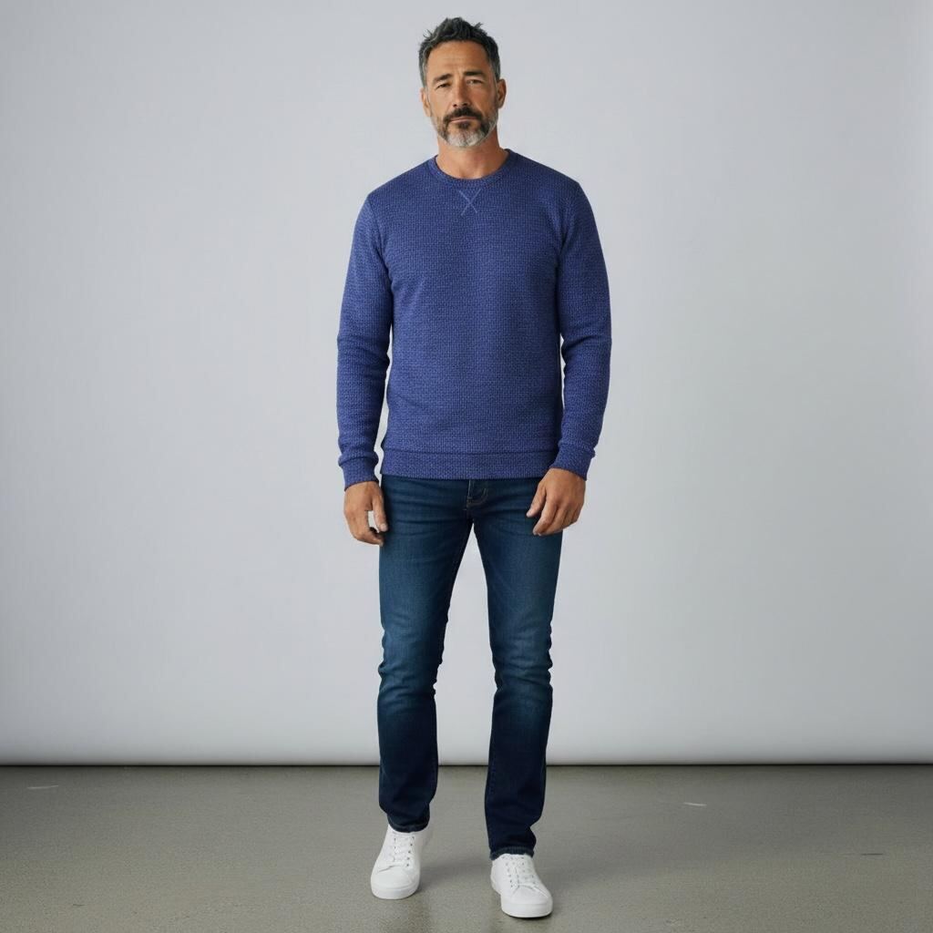 Sweater Waffle Liso azul | Buzos y sweaters | azul | Fesera La Plata | La Plata, Argentina
